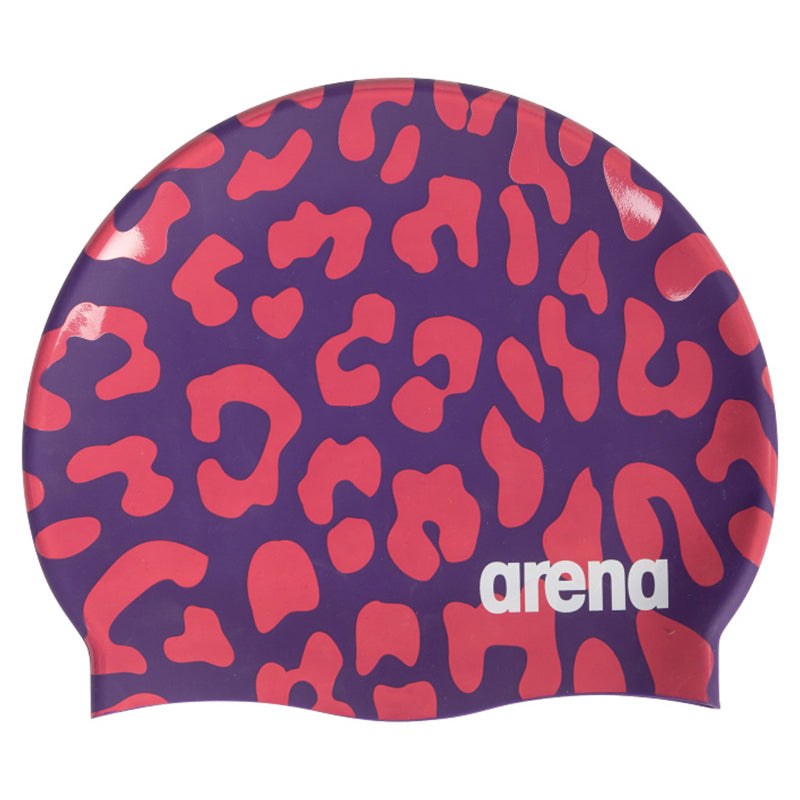 Arena - Leopard Skin Swim Caps - Violet Geranium