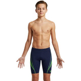 Arena - Microcarbonite Junior Jammers - Navy Blue/Green Leaf