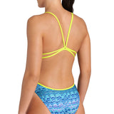 Arena - Ondulation Lace Back Ladies Swimsuit - Navy/Green