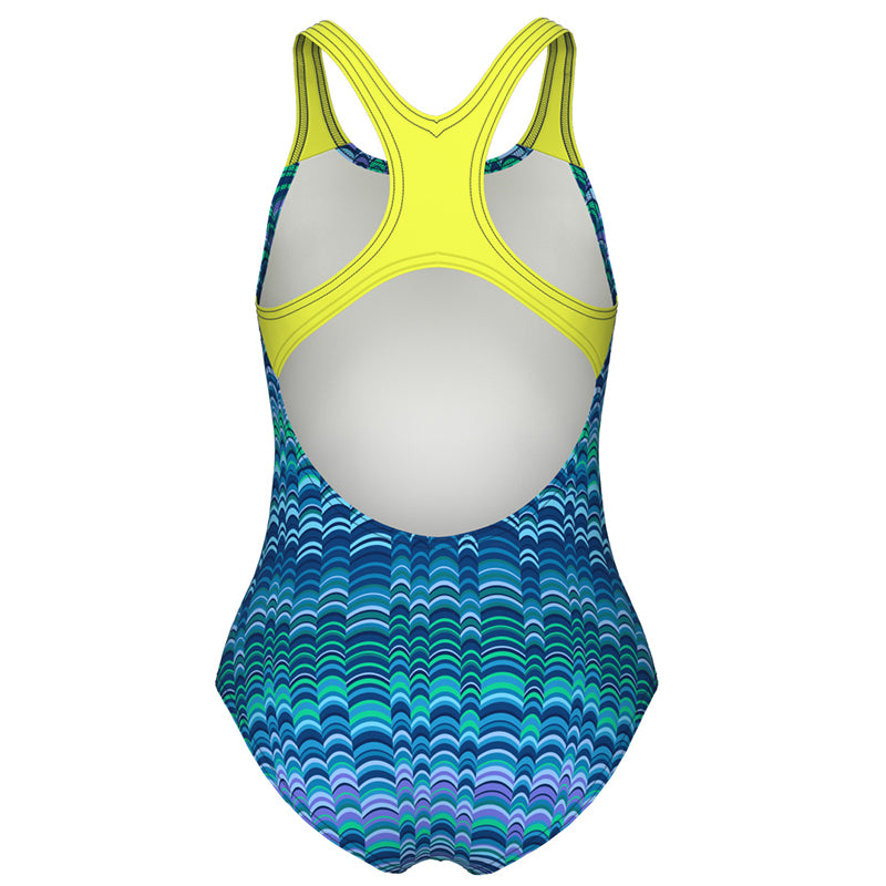 Arena - Ondulation Swim Pro Back Girls Swimsuit - Navy/Green