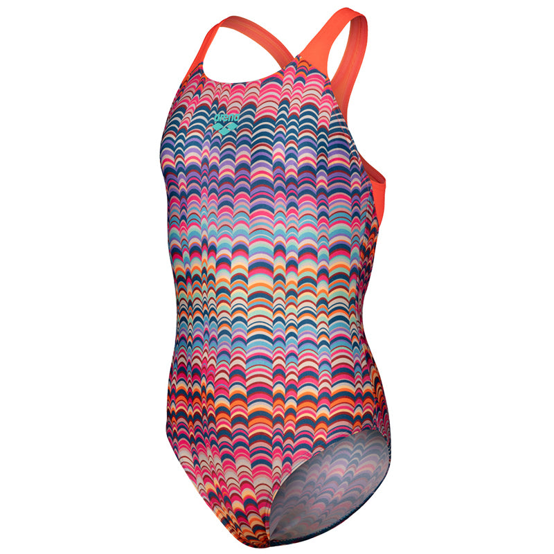 Arena - Ondulation Swim Pro Back Girls Swimsuit - Violet/Coral