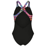 Arena - Ondulation V Back Girls Swimsuit - Black/Multi