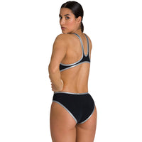 Arena - One BigLogo Sporty Back Ladies Swimsuit - 552 Black/Silver