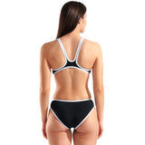 Arena - One BigLogo Sporty Back Ladies Swimsuit - Black-White