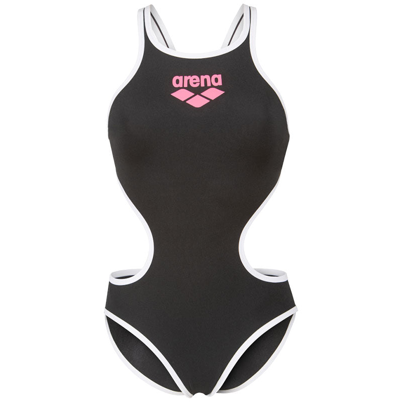 Arena - One BigLogo Sporty Back Ladies Swimsuit - Black-White