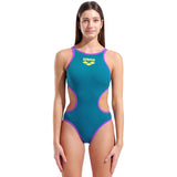 Arena - One BigLogo Sporty Back Ladies Swimsuit - Blue Cosmo-Purple