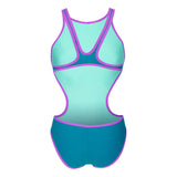 Arena - One BigLogo Sporty Back Ladies Swimsuit - Blue Cosmo-Purple