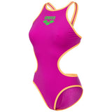 Arena - One BigLogo Sporty Back Ladies Swimsuit - Fuchsia-Orange