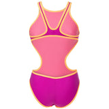 Arena - One BigLogo Sporty Back Ladies Swimsuit - Fuchsia-Orange