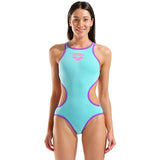Arena - One BigLogo Sporty Back Ladies Swimsuit - Water-Purple