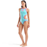 Arena - One BigLogo Sporty Back Ladies Swimsuit - Water-Purple