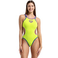 Arena - One Double Cross Back Ladies Swimsuit - Artic Lime/Plum/Blue Cosmo