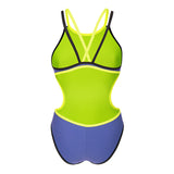 Arena - One Double Cross Back Ladies Swimsuit - Future Dusk/Soft Green/Black
