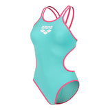 Arena - One Double Cross Back Ladies Swimsuit - Water/Shocking Pink