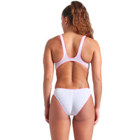 Arena - One Next Tech Back Ladies Swimsuit - White/Shocking Pink