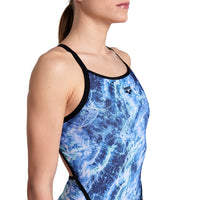 Arena - Pacific Super Fly Back Ladies Swimsuit - Black/Blue Multi