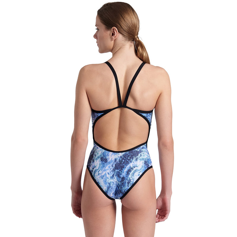Arena - Pacific Super Fly Back Ladies Swimsuit - Black/Blue Multi