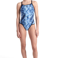 Arena - Pacific Super Fly Back Ladies Swimsuit - Black/Blue Multi