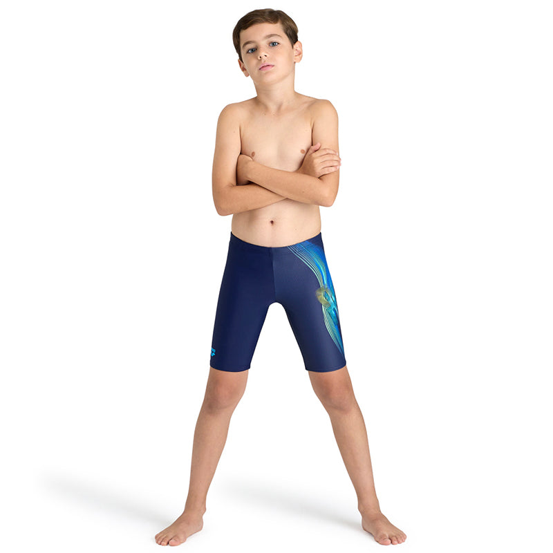 Arena - Parrot Print Boys Jammer - Navy/Multi