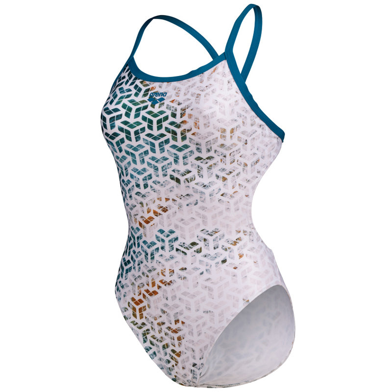 Arena - Planet Water Ladies Challenge Back Swimsuit - Blue Cosmo-White/Multi