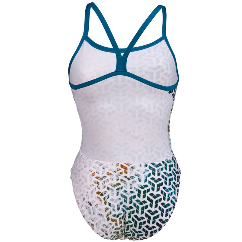 Arena - Planet Water Ladies Challenge Back Swimsuit - Blue Cosmo-White/Multi