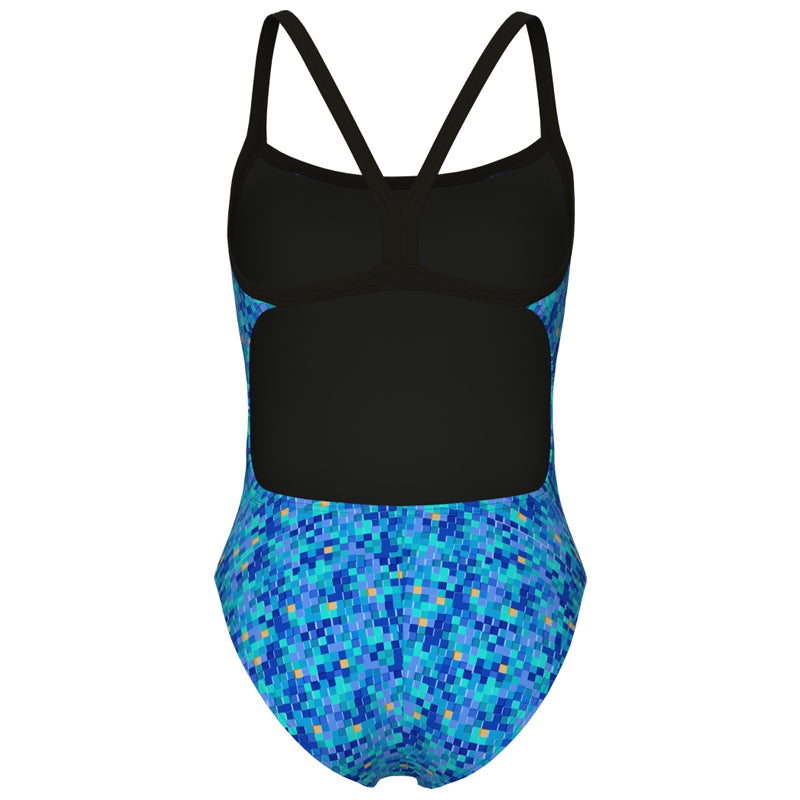 Arena - Pooltiles Challenge Back Ladies Swimsuit - Black/Blue Multi