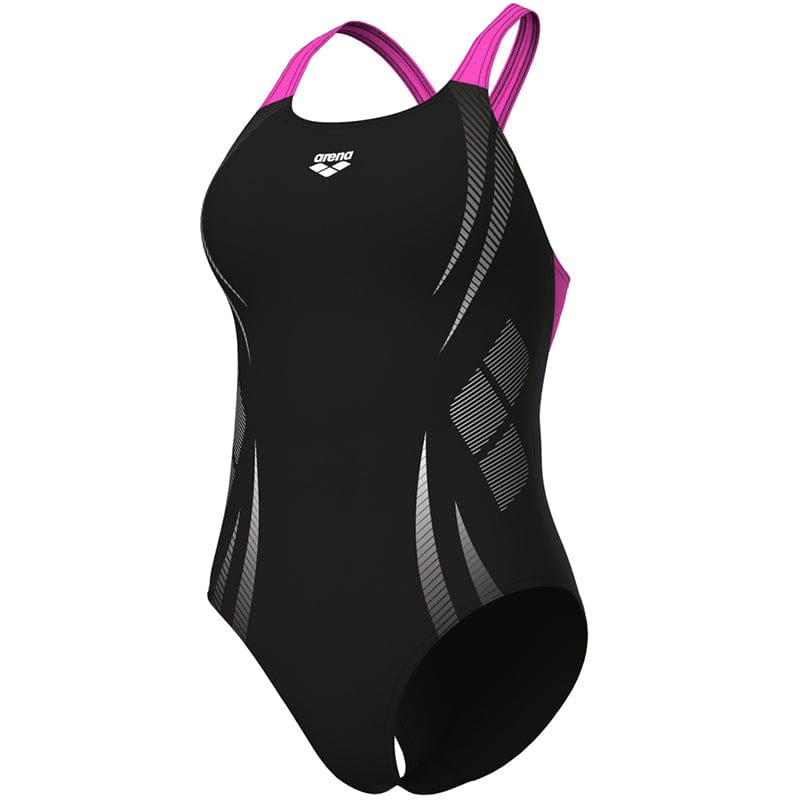 Arena - Poseidonia Swim Pro Back Ladies Swimsuit - Black/Pink