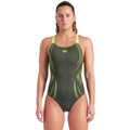 Arena - Poseidonia Swim Pro Back Ladies Swimsuit - Sage/Lime
