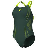 Arena - Poseidonia Swim Pro Back Ladies Swimsuit - Sage/Lime