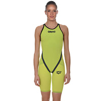 Arena - Powerskin Carbon Flex WCE Open Back Suit - Green/Grey