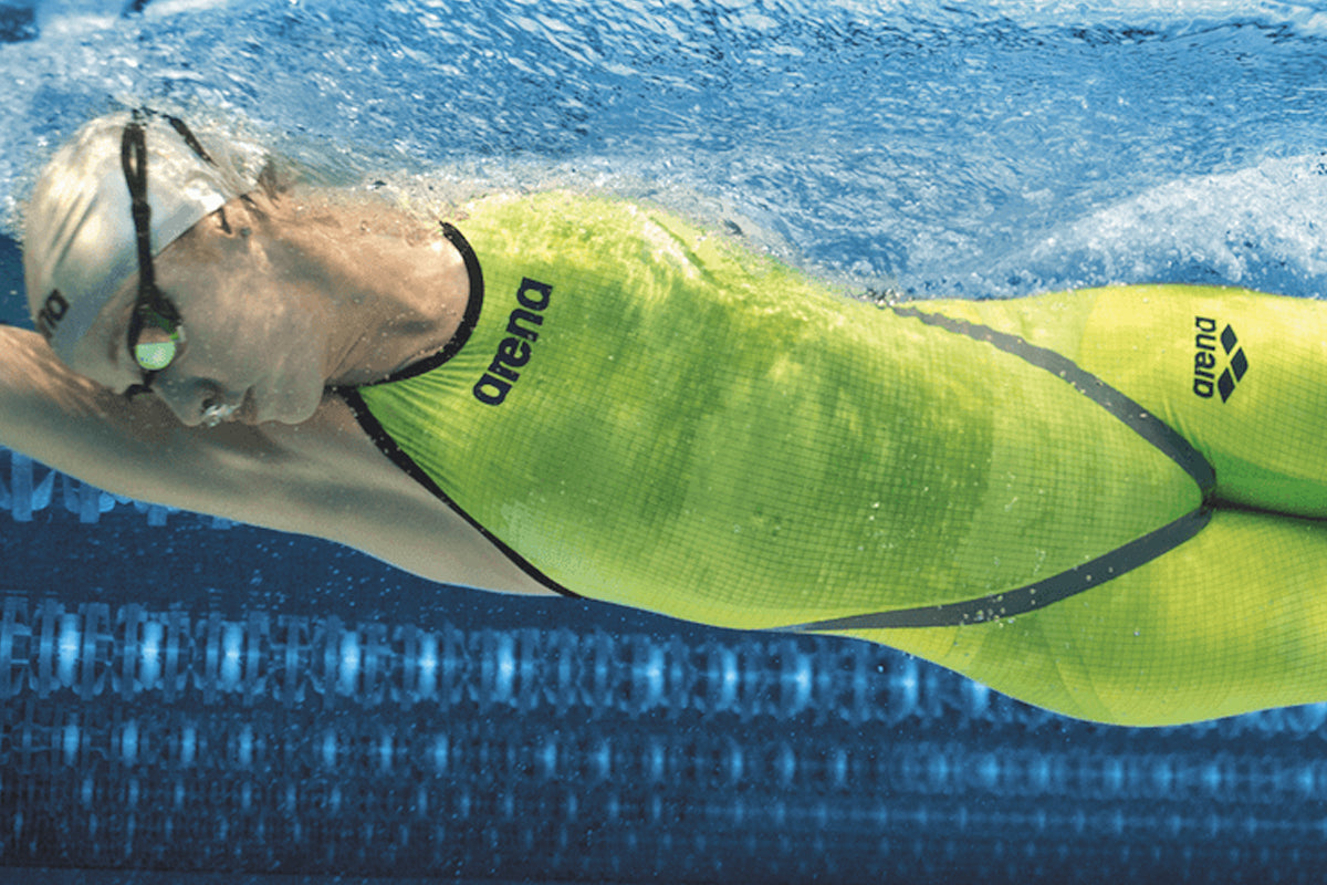 Arena - Powerskin Carbon Flex WCE Open Back Suit - Green/Grey