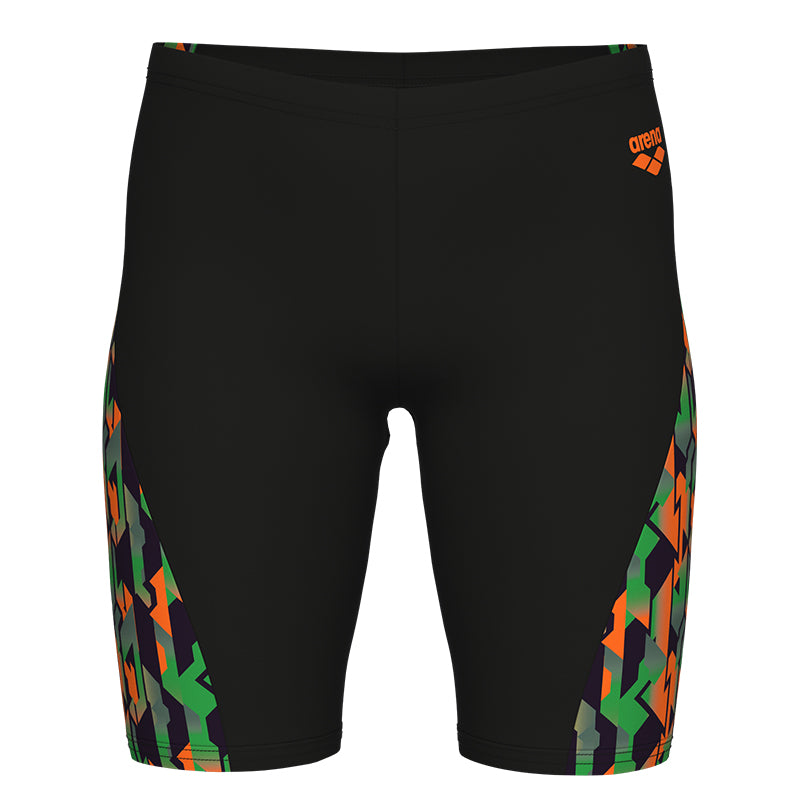 Arena - Print Swim Boy's Jammer - Black/Orange Multi