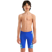 Arena - Print Swim Boy's Jammer - Neon Blue/Yellow Multi