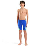 Arena - Print Swim Boy's Jammer - Neon Blue/Yellow Multi