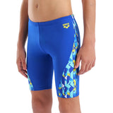 Arena - Print Swim Boy's Jammer - Neon Blue/Yellow Multi