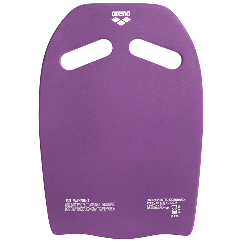 Arena - Printed Kickboard - Plum/Lime