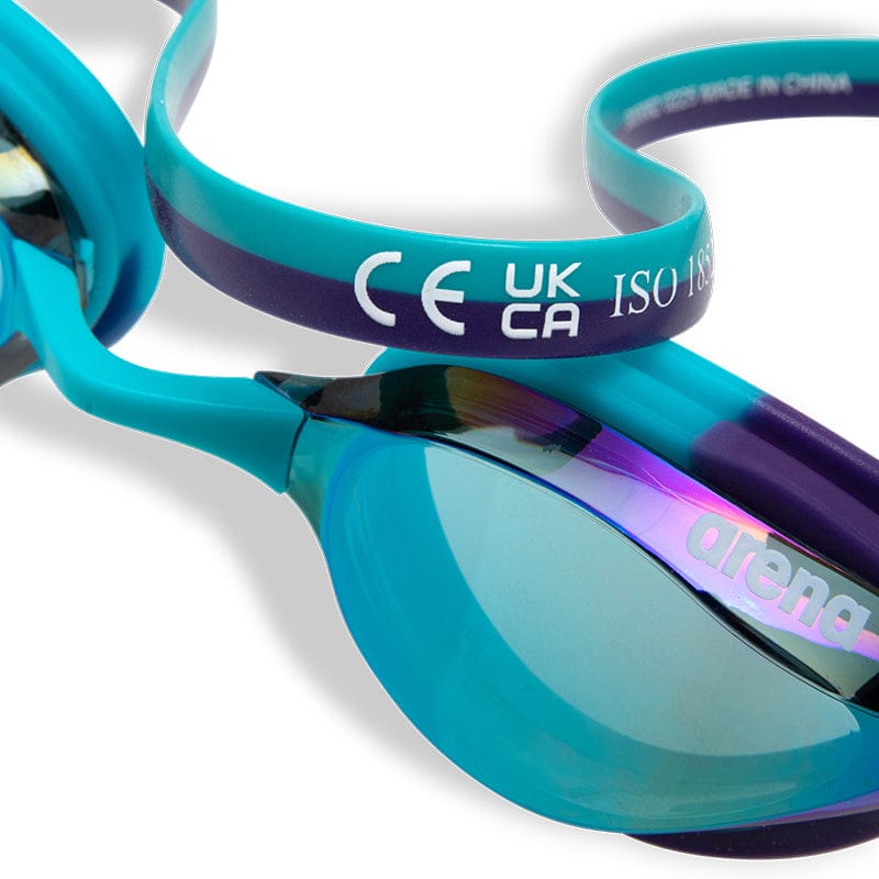 Arena - Python Junior Mirror Racing Goggle - Emerald/Peacock/Plum