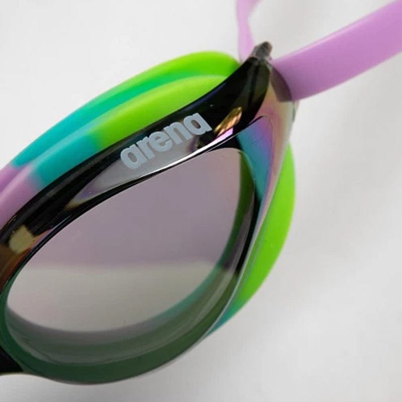 Arena - Python Mirror Goggles - Green/Violet/Green