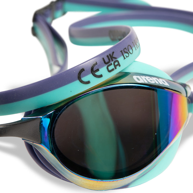 Arena - Python Mirror Goggles - Turquoise/Water