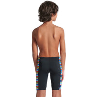 Arena - Racing Stripe Boy's Jammer - Black-Multi