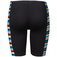 Arena - Racing Stripe Boy's Jammer - Black-Multi