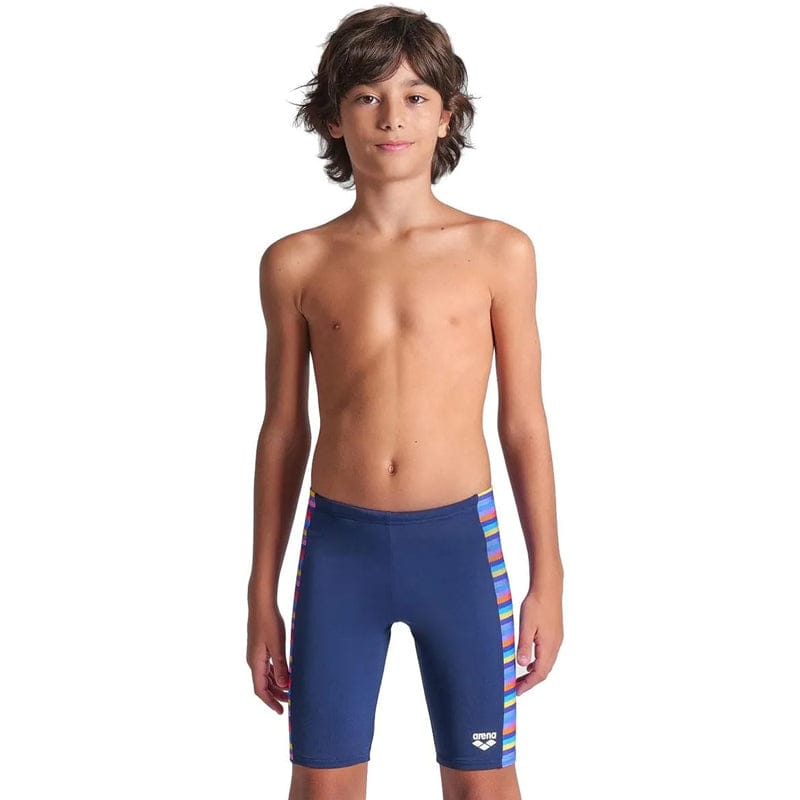 Arena - Racing Stripe Boy's Jammer - Navy-Multi