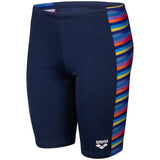 Arena - Racing Stripe Boy's Jammer - Navy-Multi