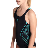 Arena - Reflecting Pro Back Girls Swimsuit - Black/Water