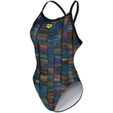 Arena - Slow Motion XCross Back Ladies Swimsuit - Black/Turquoise