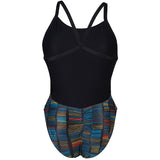 Arena - Slow Motion XCross Back Ladies Swimsuit - Black/Turquoise
