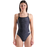 Arena - Snakeskin Challenge Back Ladies Swimsuit - Black/Team Black