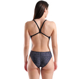 Arena - Snakeskin Challenge Back Ladies Swimsuit - Black/Team Black