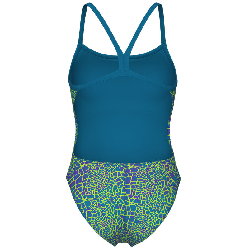 Arena - Snakeskin Challenge Back Ladies Swimsuit - Multi/Blue Cosmo