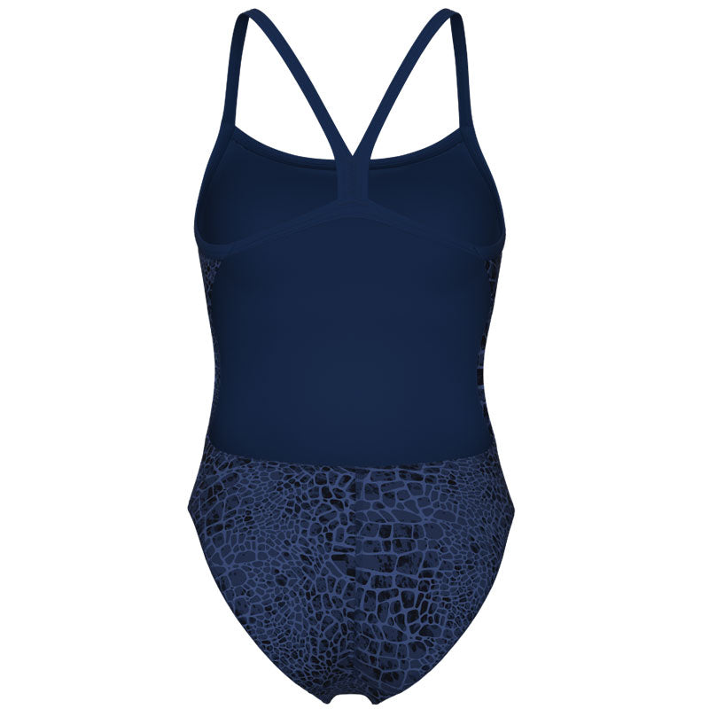 Arena - Snakeskin Challenge Back Ladies Swimsuit - Navy/Team Navy